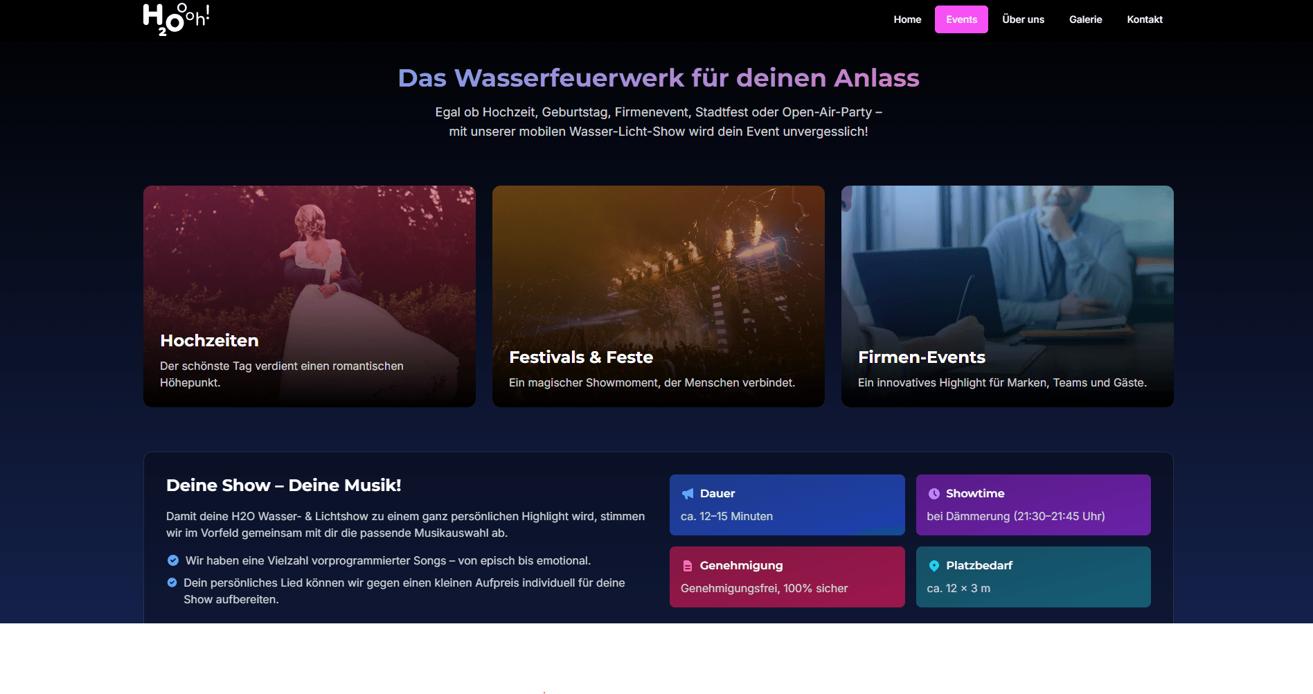 H2O Wasserfeuerwerk